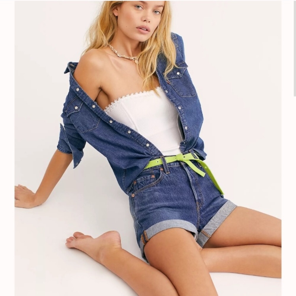 3/$99 Levi's 501 Long Shorts in Blue Clue